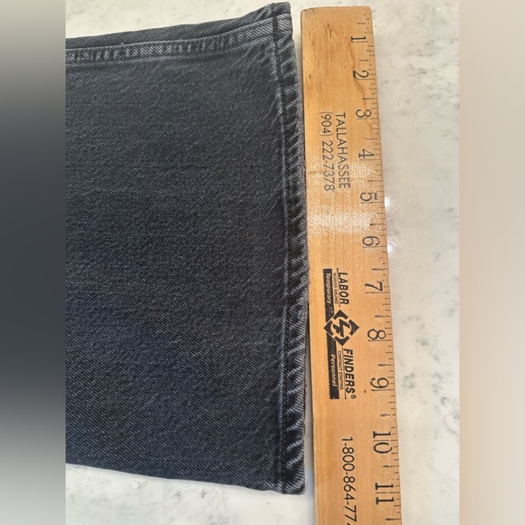 Levis Womens Jeans Sz 28 70s High Flare High Rise Just A Hint Black Denim Hippie - Picture 10 of 16